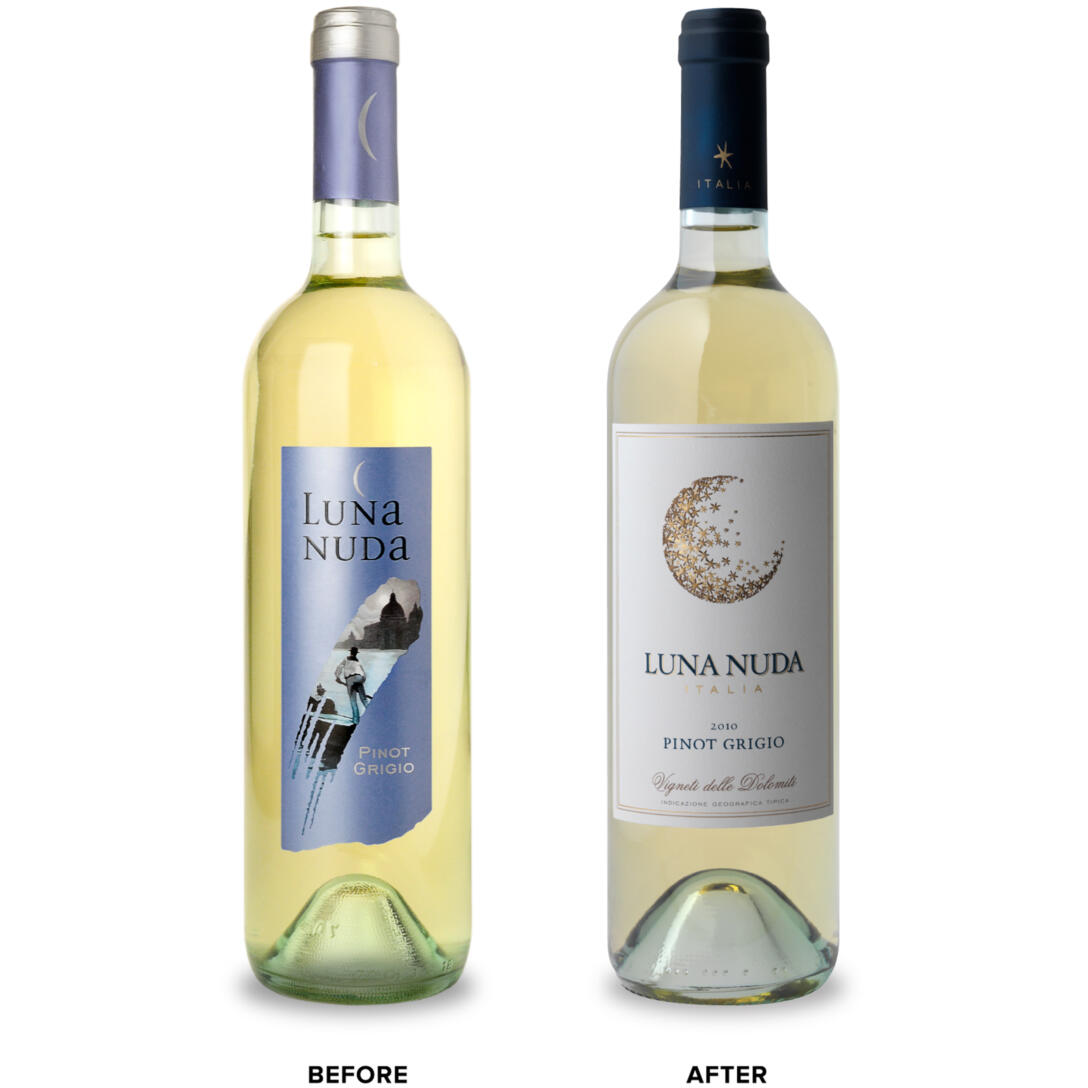 Luna Nuda Wine Before and After Design