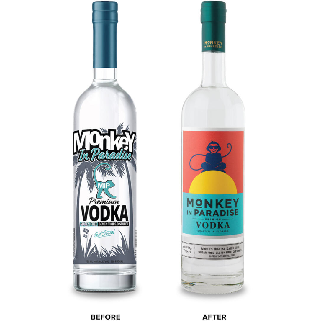 Monkey In paradise Spirits Before and After Design
