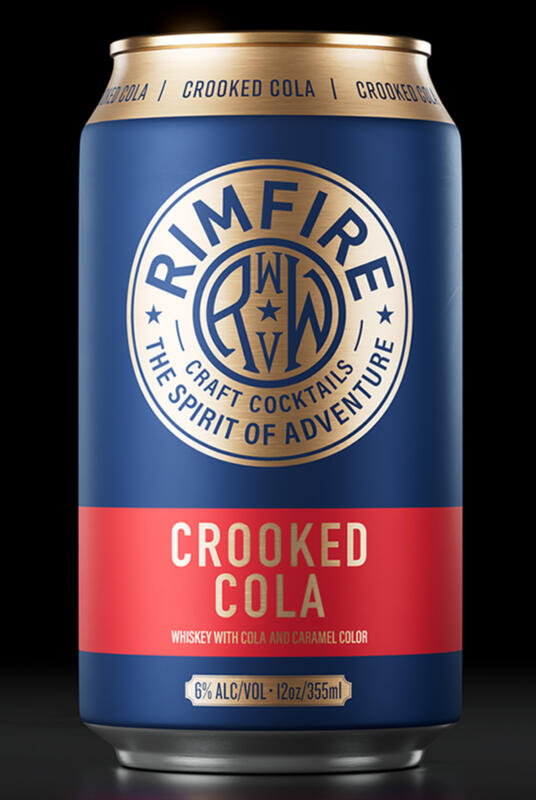 Rimfire Whiskey Crooked Cola Can Packaging Design