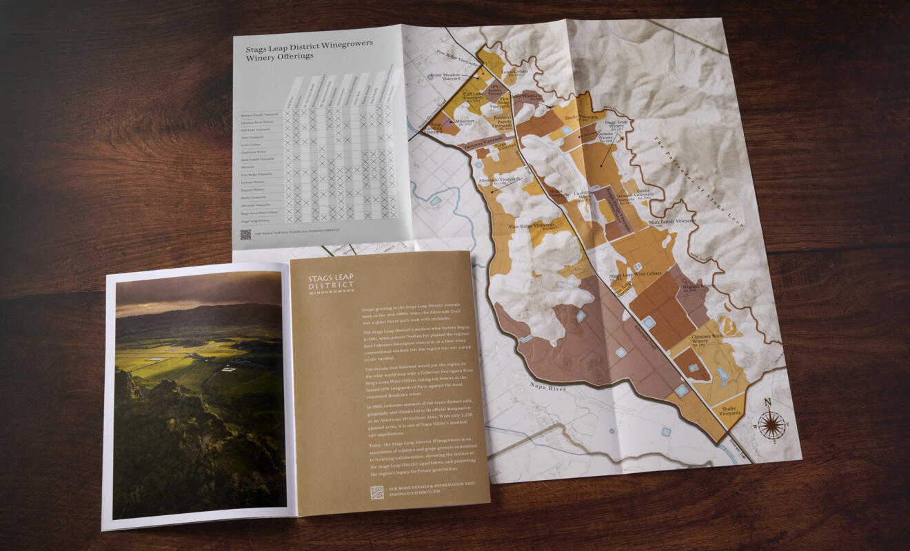 Stags Leap District Visitor's Guide Map Design